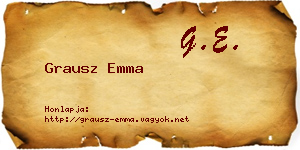 Grausz Emma névjegykártya
